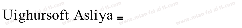 Uighursoft Asliya字体转换
